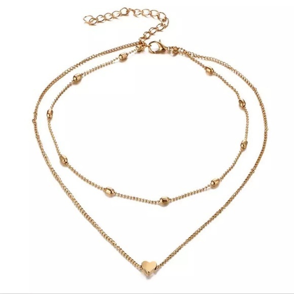 3/$30 💛 Heart Layered Choker - Picture 2 of 2